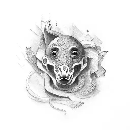 leg of serrano ham tattoo design idea