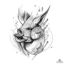 serrano ham full leg tattoo design idea