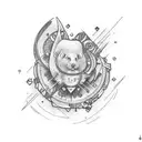 serrano ham full leg tattoo design idea