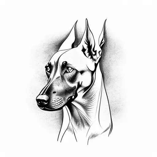 doberman tattoo design idea