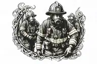 firefighter tattoo design idea