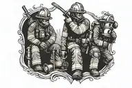 firefighter tattoo design idea