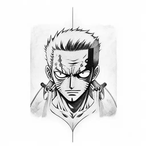 zoro one piece tattoo design idea
