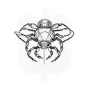 crab capricorn scorpion rose tattoo design idea