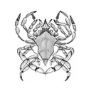 crab capricorn scorpion rose tattoo design idea