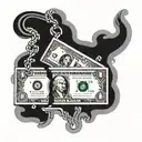 one day at a time dollar bill tattoo design idea