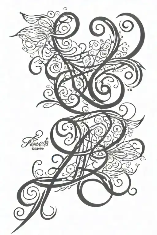 Krish and dhara name meaningful tattoo idea in one calligraphy latter  tattoo design idea