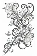 Krish and dhara name meaningful tattoo idea in one calligraphy latter  tattoo design idea