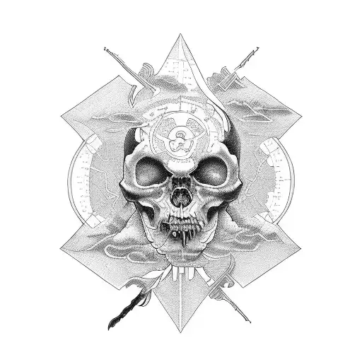 map the path to paradise is through hell tattoo design idea