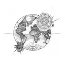 map the path to paradise is through hell tattoo design idea