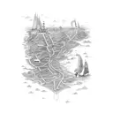 map the path to paradise is through hell tattoo design idea