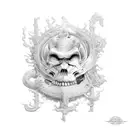 map the path to paradise is through hell tattoo design idea