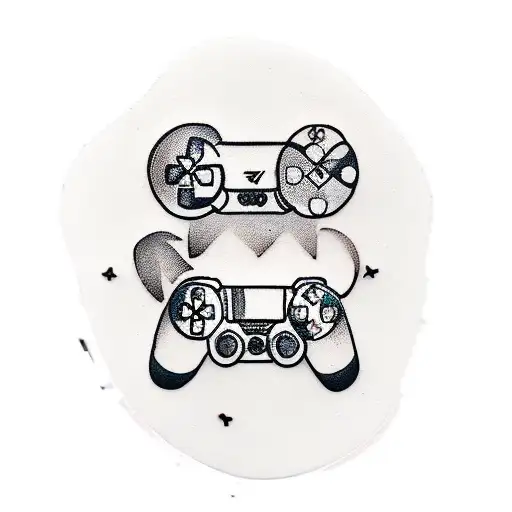 playstation 4 controller tattoo design idea