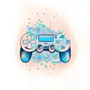 playstation 4 controller tattoo design idea