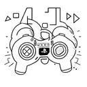 playstation 4 controller retro tattoo design idea