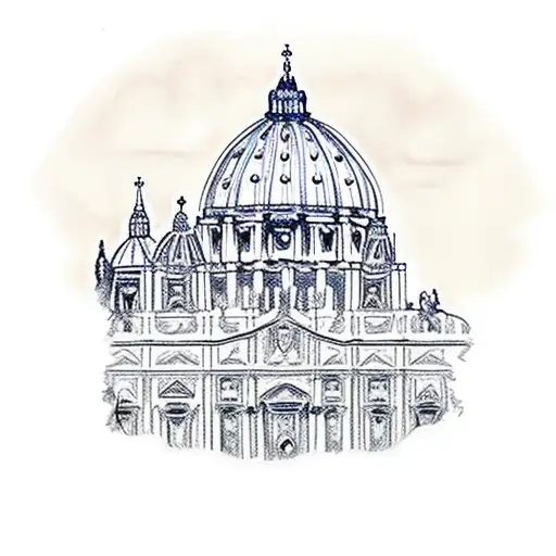 vatican saint peters basilica tattoo design idea