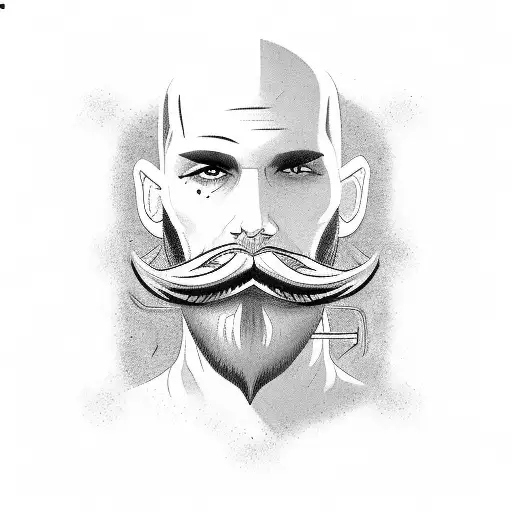 neo tribal sigilism hq tattoo on a male neck reaching up through his beard up to his cheeks spiking through the beard tattoo design idea