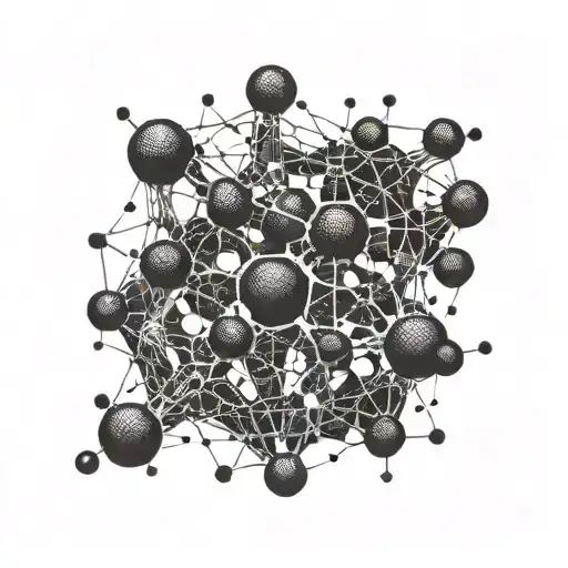 ketamine molecule tattoo design idea