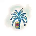 Palm Tree tattoo design idea