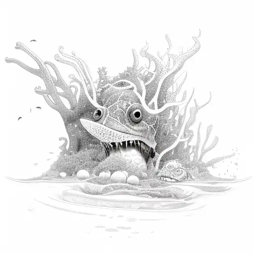 ocean floor tattoo design idea