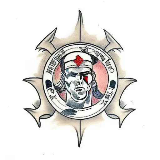 roman fighter  tattoo design idea