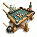 pool table tattoo design idea