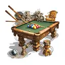 pool table tattoo design idea