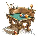 pool table tattoo design idea