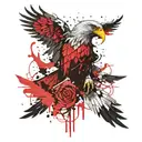 Gothic eagle wings tattoo design idea