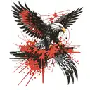 Gothic eagle wings tattoo design idea