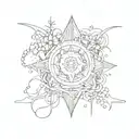 Everything happens for a reason tattoo design idea