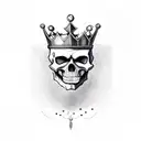 King's Crown skull tattoo design idea