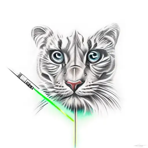Light Sabre tattoo design idea