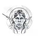 star wars luke skywalker tattoo design idea