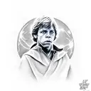 star wars luke skywalker tattoo design idea