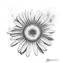 Daisies with bees tattoo design idea