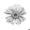 Daisies with bees tattoo design idea