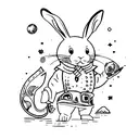 magic rabit tattoo design idea