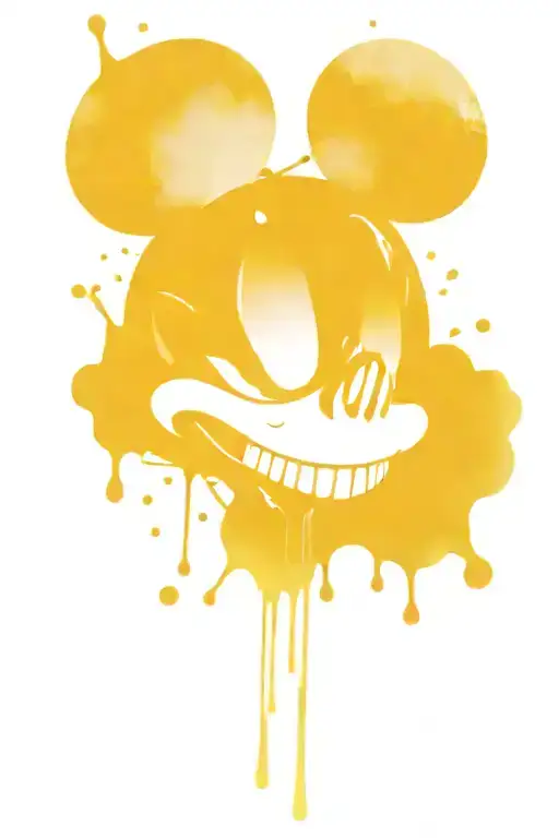 mickey mouse scull tattoo design idea