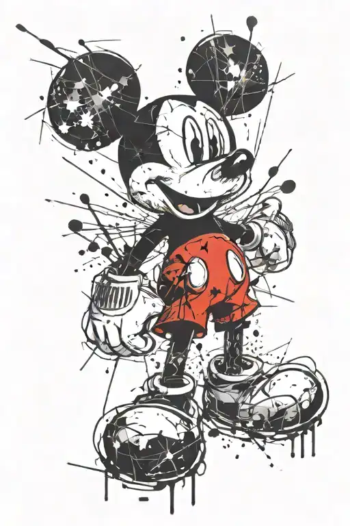mickey mouse tattoo design idea