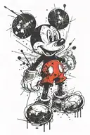mickey mouse tattoo design idea