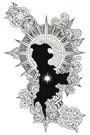 Philippines sun behind cross tattoo tattoo design idea