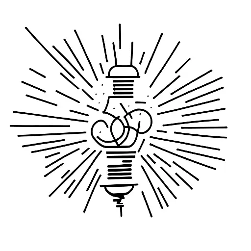 light bulb with semi colon tattoo design idea