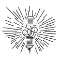 light bulb with semi colon tattoo design idea