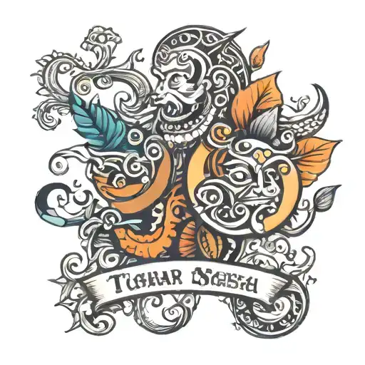 Tushar and moksha hidden name tattoo tattoo design idea