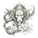 Tushar and moksha hidden within tattoo design idea