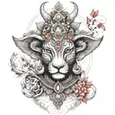 Tushar and moksha hidden within tattoo design idea
