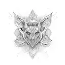 flower and honeycomb  tattoo design idea