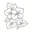 Vive el presente hydrangea tattoo design idea