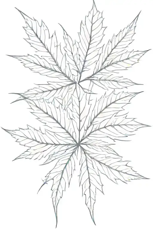 pot leaf tattoo design idea
